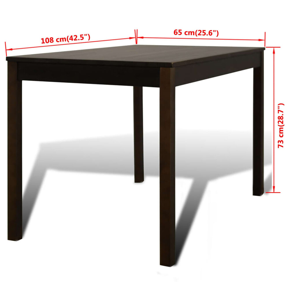 Eethoek Marcel 4 Stoelen Hout donker bruin