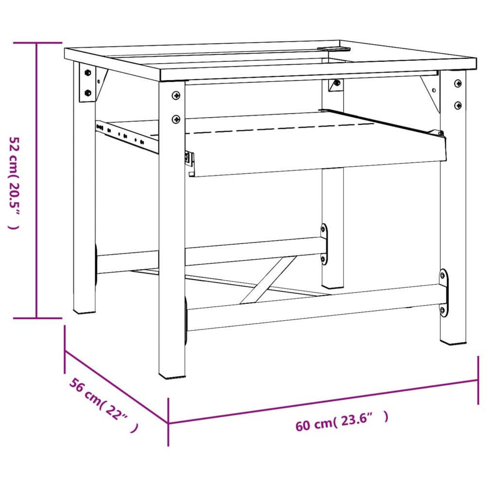 Tafel Wasmachineverhoger Met Uittrekbaar Schap Wit 100 kg 