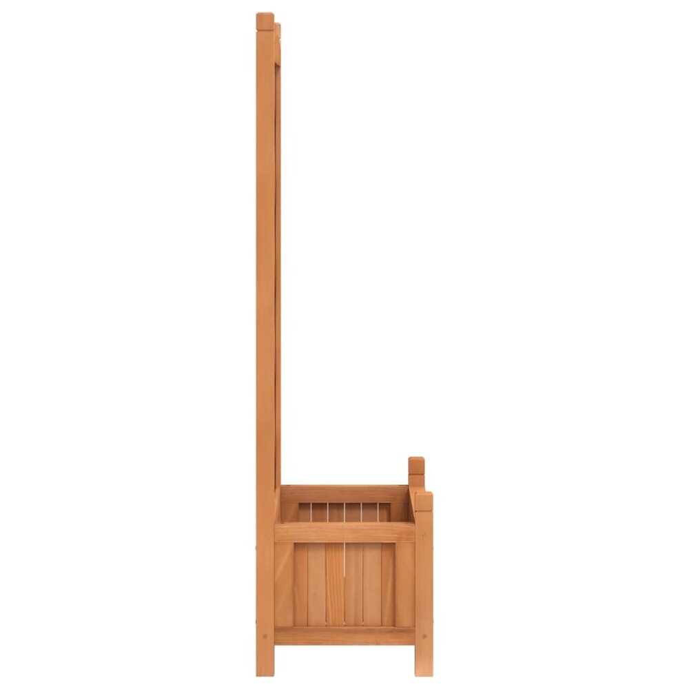 Plantenbak Met Latwerk Massief Vurenhout Bruin 55 x 29,5 x 30 cm
