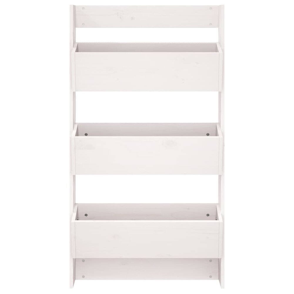 Plantenbak Margriet Wandmontage 3-Laags 60X18,5X110 Cm Grenenhout Wit
