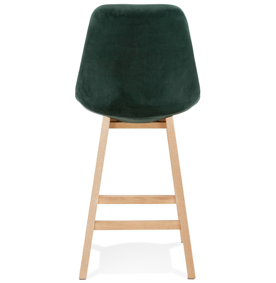 Counter chair barkruk Lars stof velvet groen met hout