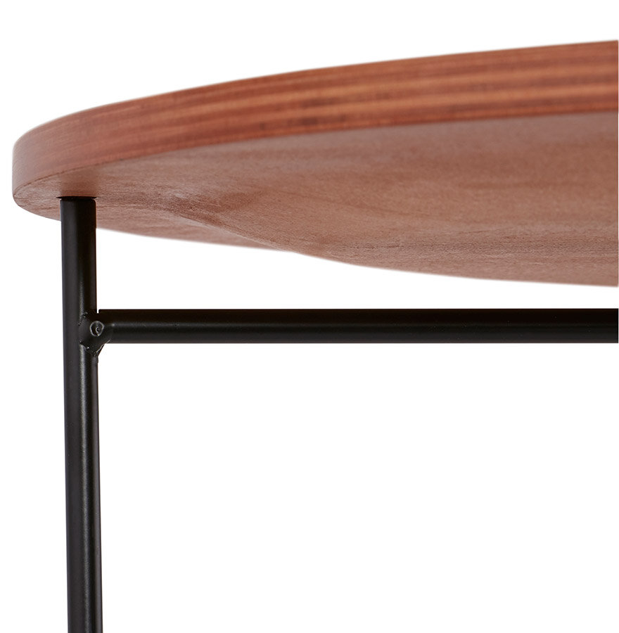 Bijzettafel Oola rond 46cm walnoten hout
