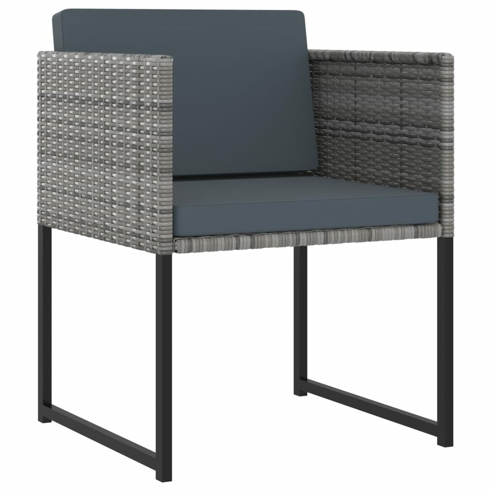 Tuinset Becky tafel met 6 stoelen en 4 krukken grijs