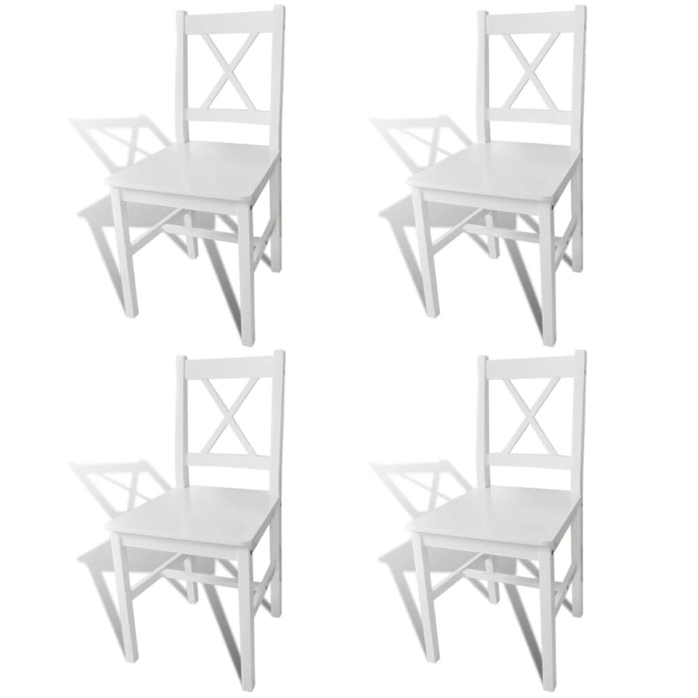 Eetkamerstoelen Amor SET 4 stoelen Grenenhout Wit