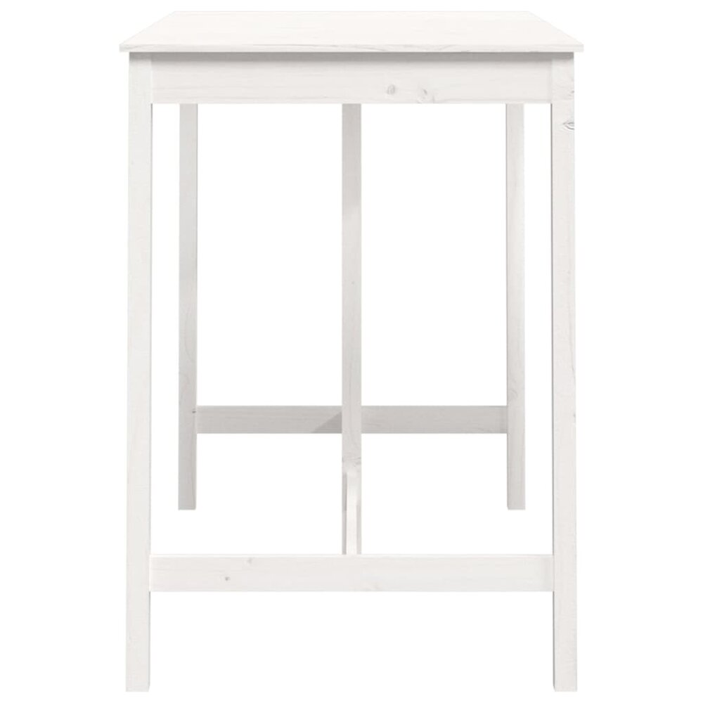 Bartafel Jazz Massief Grenenhout 140 x 80 x 110 cm Wit