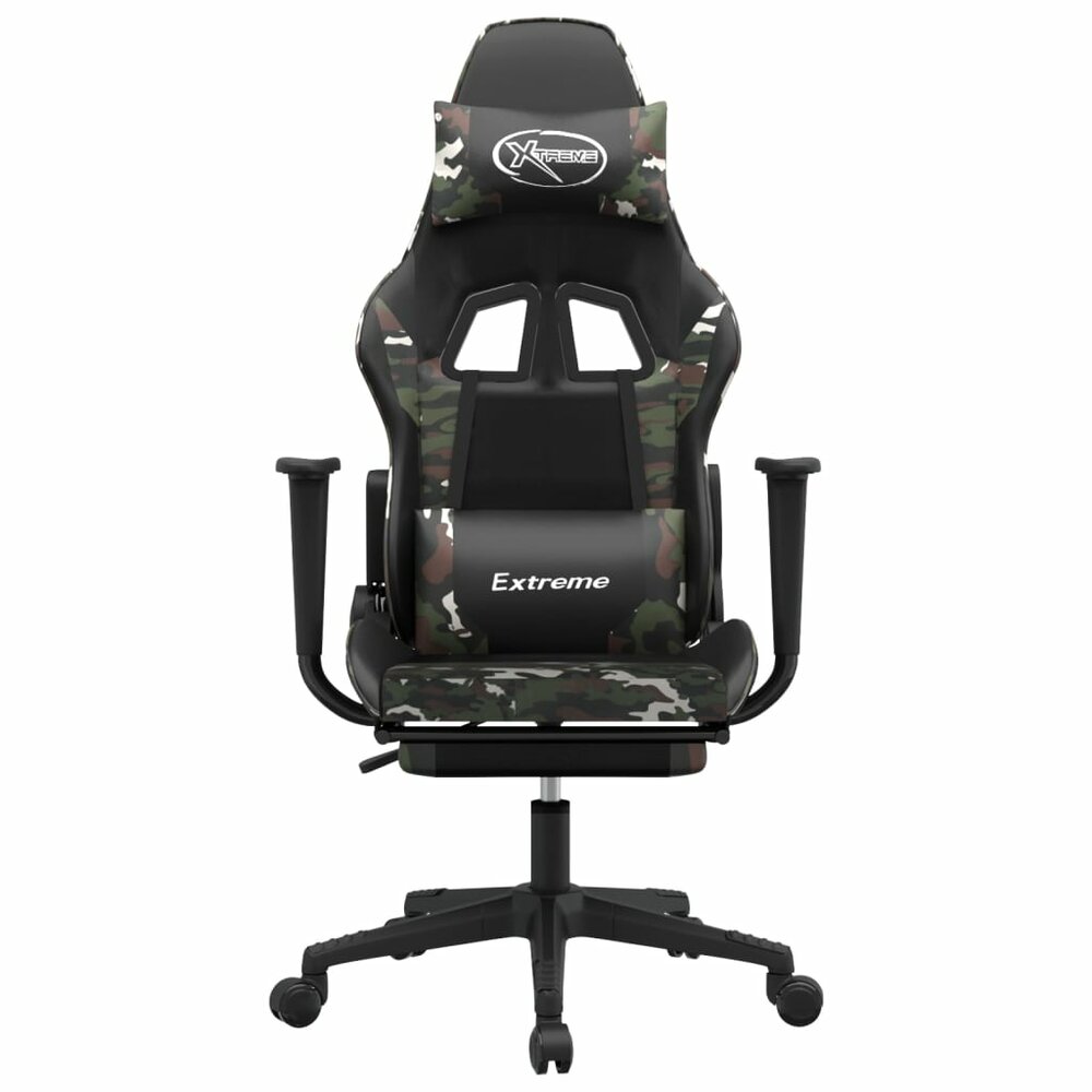 Gamestoel - Gaming stoel - Game stoel - Warrior - zwart - massage - voetensteun