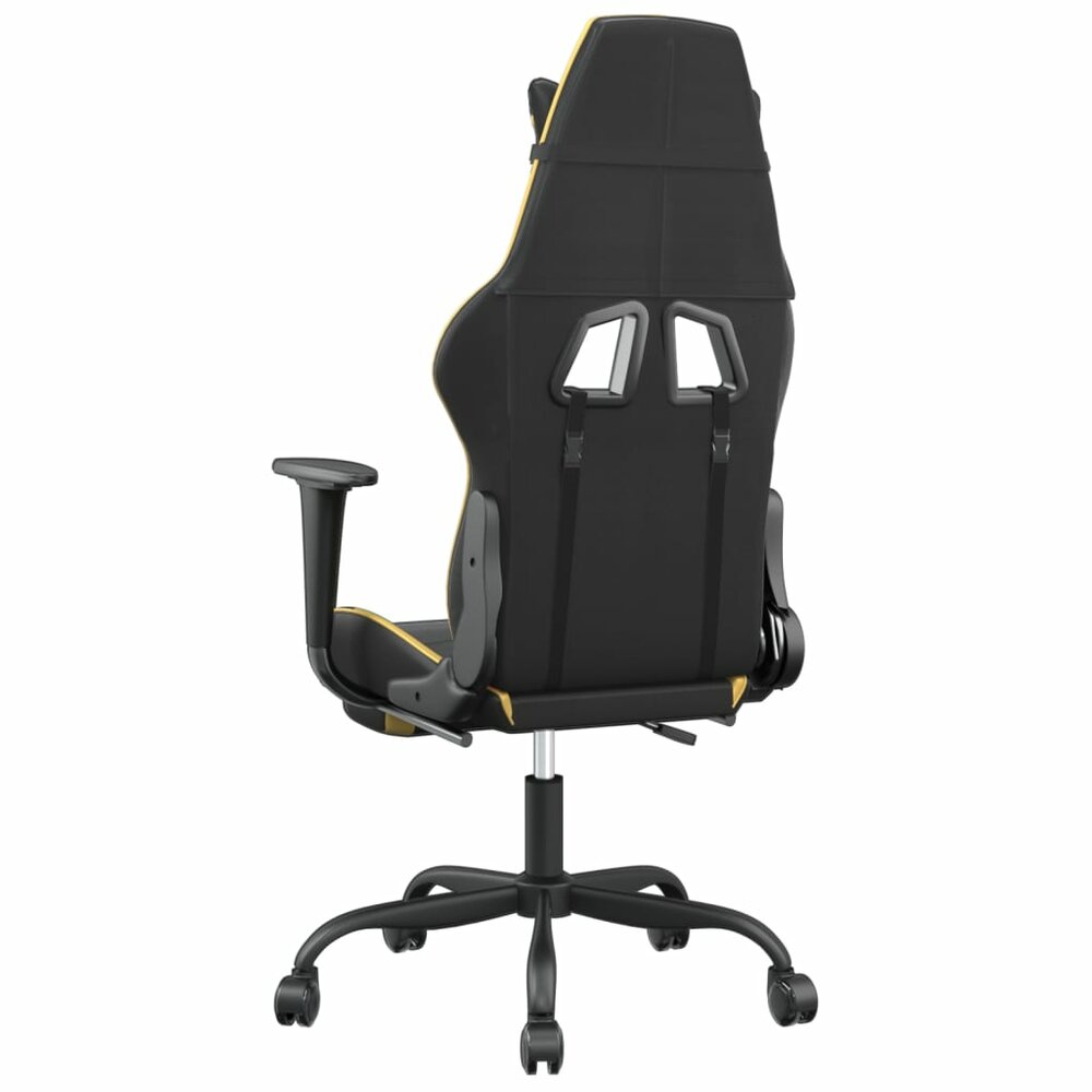 Gamestoel - Gaming stoel - Game stoel - Champion - Goud - met voetensteun - massage