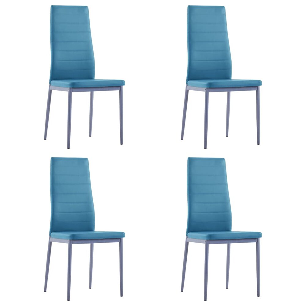 Eethoek Manders blauw 105x60cm met 4 stoelen