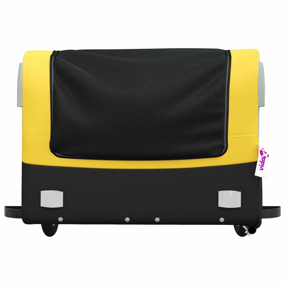 Fietskar 45 kg ijzer zwart en geel 137 x 69 x 59 cm Geel