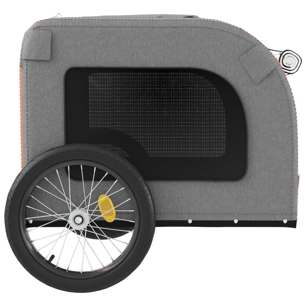 Honden fietskar oxfordstof oranje en grijs 69 x 133.5 x 73.5 cm Fietstrailer
