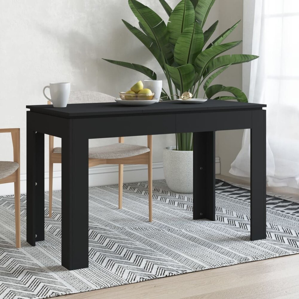 Eettafel Bert 120x60x76 cm hout zwart - smalle eettafel