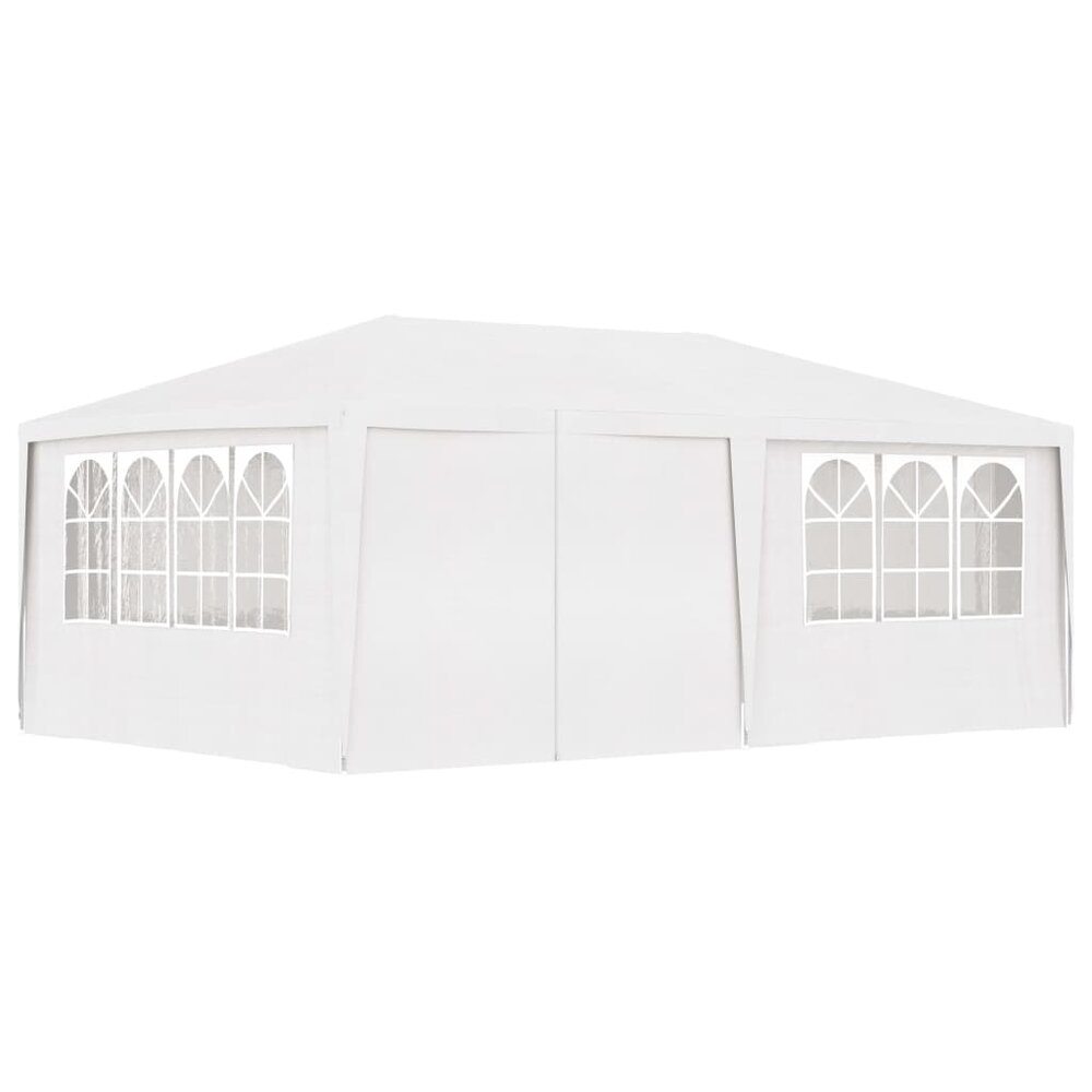 Partytent met zijwanden professioneel 90 g/m&sup2; 4x6 m wit