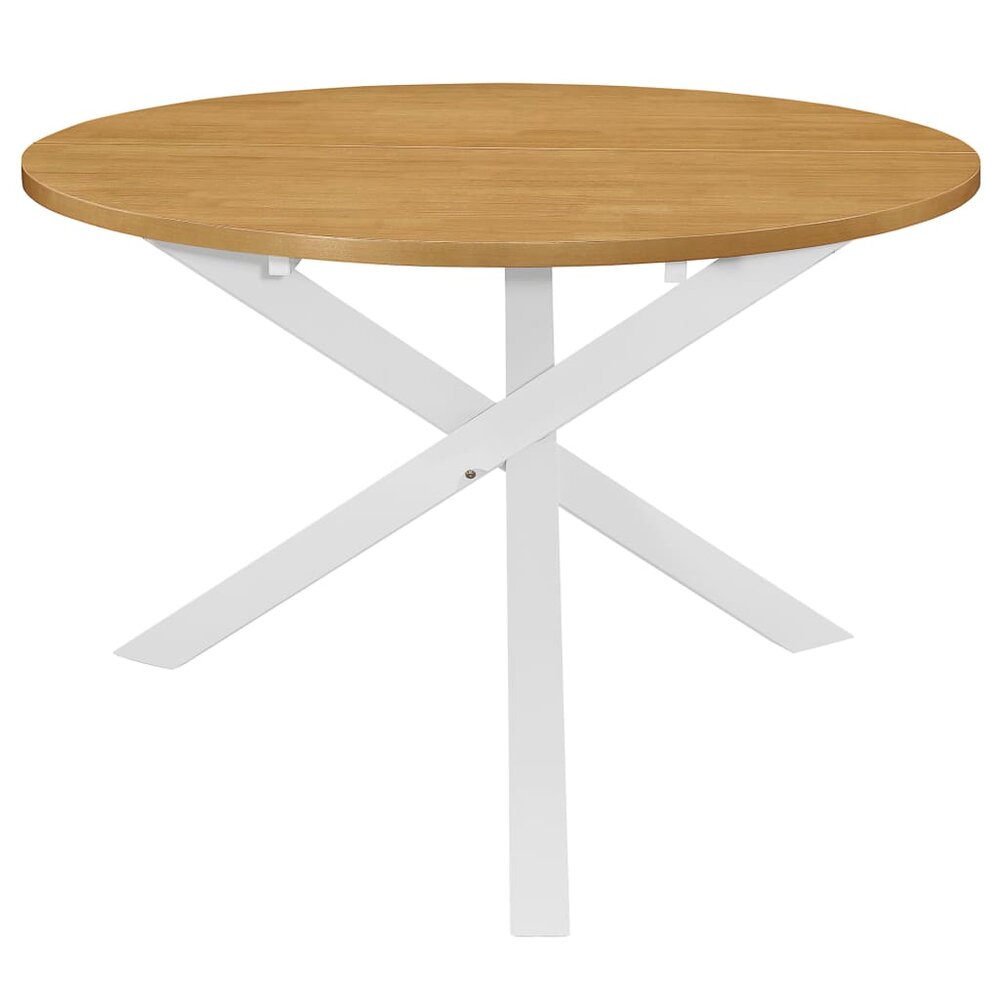 Eethoek Lucie MDF wit met bruin rond 120cm