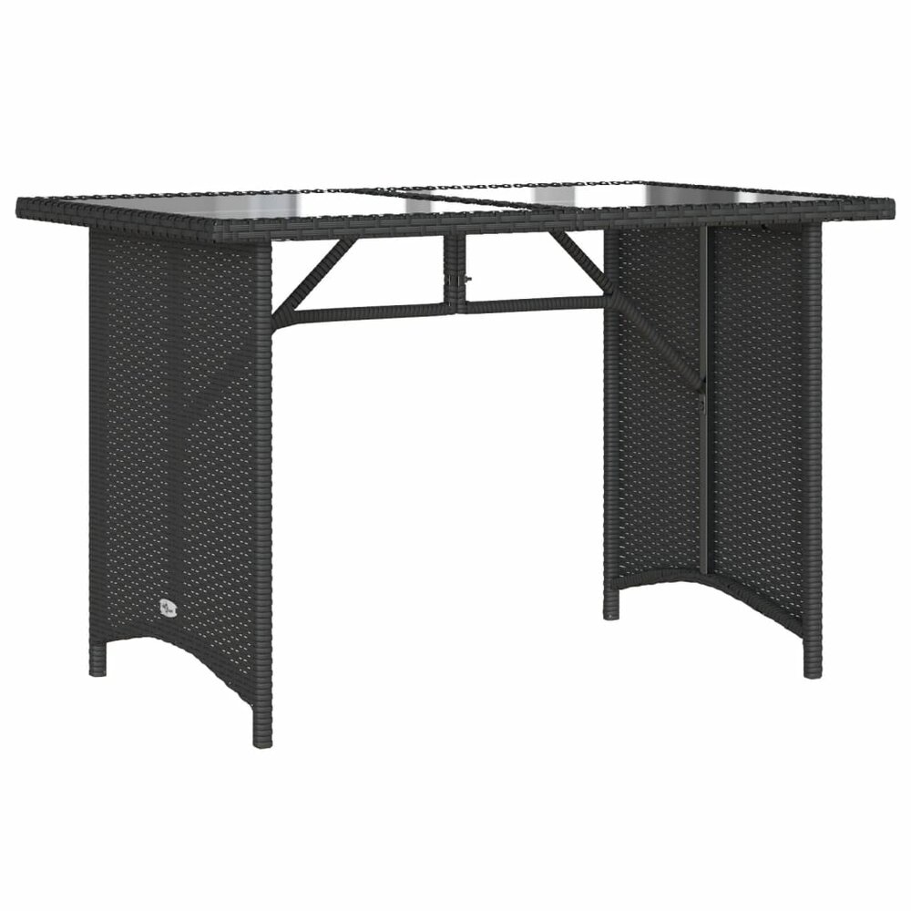 Loungeset Manuka met kussens poly rattan zwart