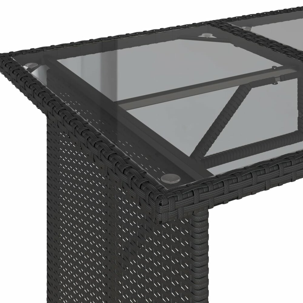 Loungeset Manuka met kussens poly rattan zwart