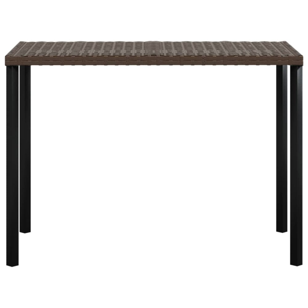 Loungeset Ludo L-vormig met kussens poly rattan bruin