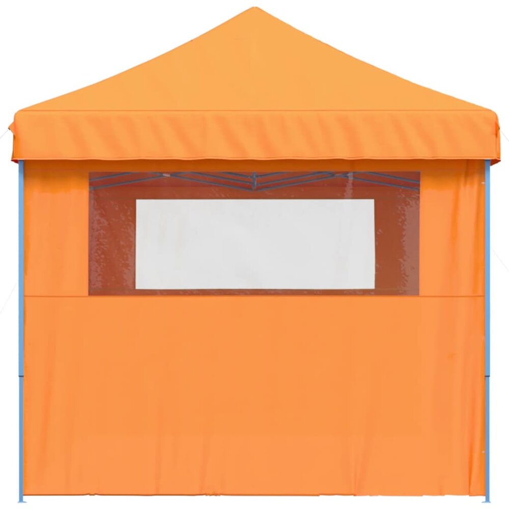 Partytent 580x292cm inklapbaar pop-up met 3 zijwanden oranje