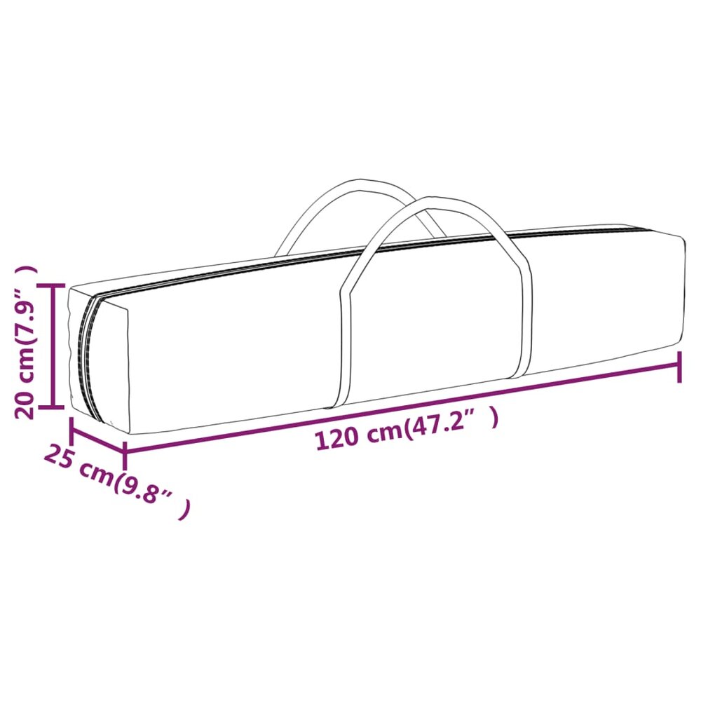 Partytent Festival inklapbaar met zijwanden 3x6 m wit