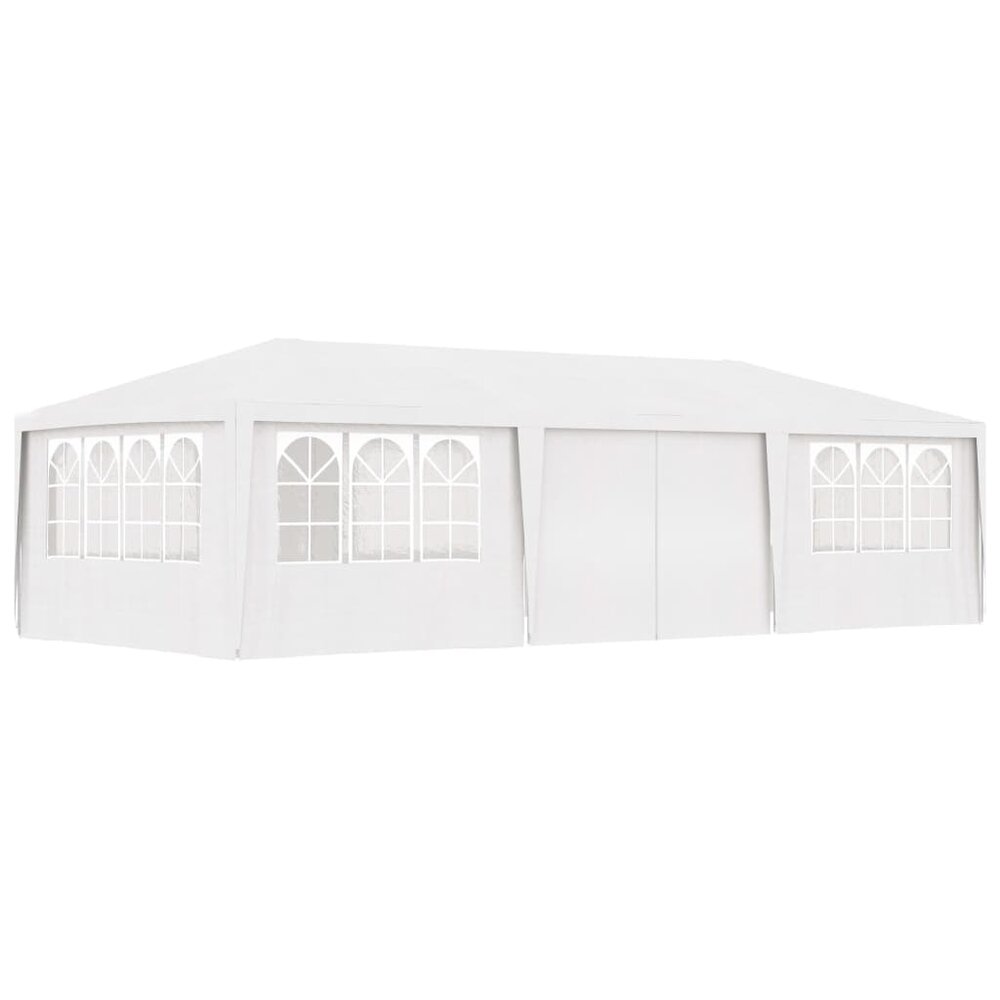Partytent Luxe met zijwanden professioneel 90 g/m&sup2; 4x9 m wit