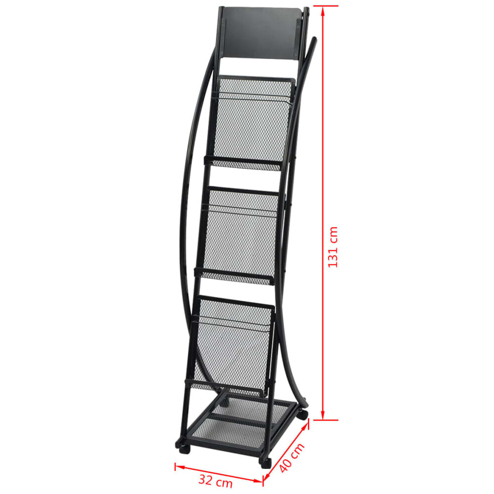 Folderhouder Prestige zwart 40x32x131 cm A4