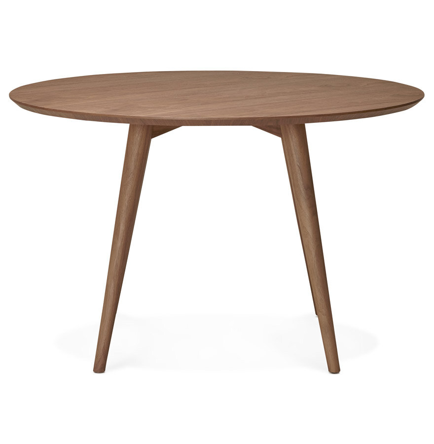 Eettafel Janet rond 120cm bruin walnoten hout