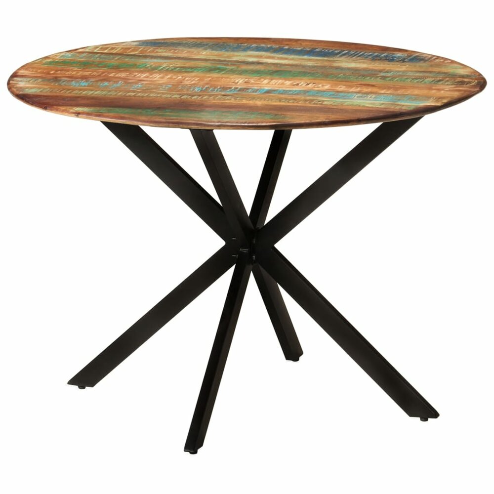 Eettafel Visser &Oslash;110x78 cm massief gerecycled hout en staal