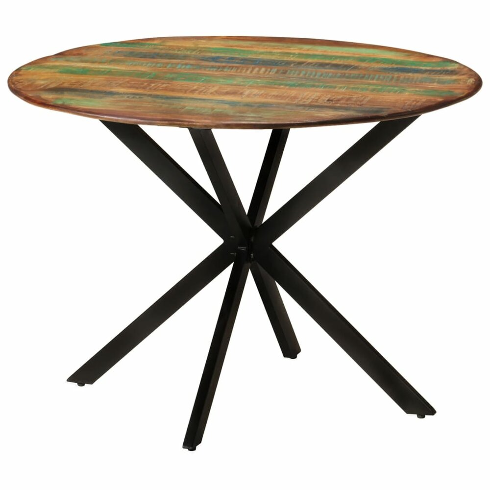 Eettafel Visser &Oslash;110x78 cm massief gerecycled hout en staal