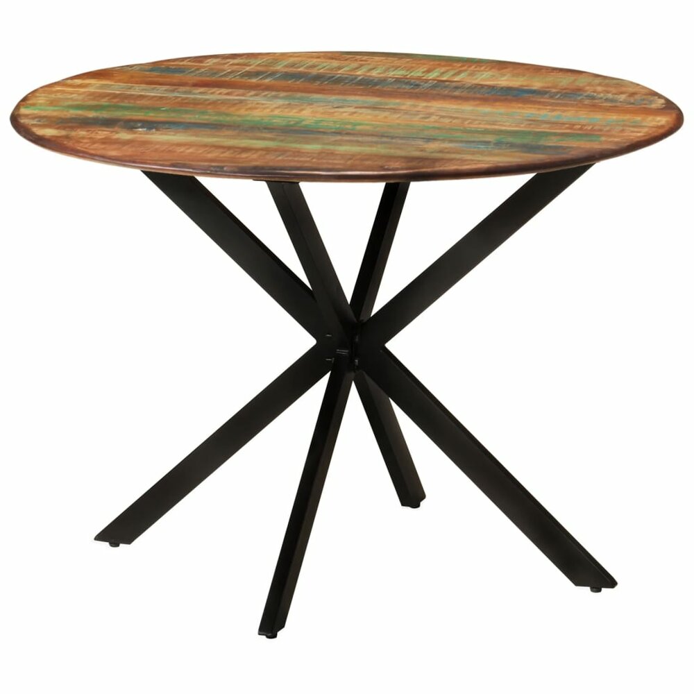 Eettafel Visser &Oslash;110x78 cm massief gerecycled hout en staal