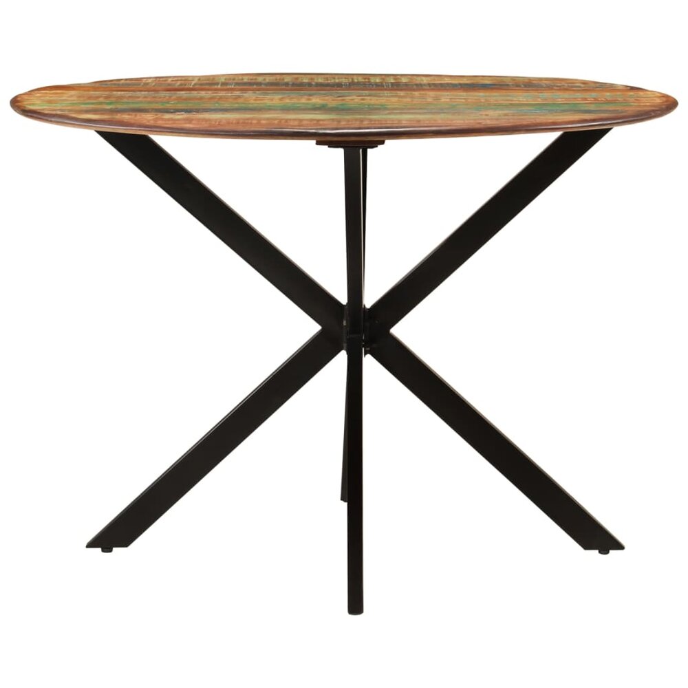 Eettafel Visser &Oslash;110x78 cm massief gerecycled hout en staal