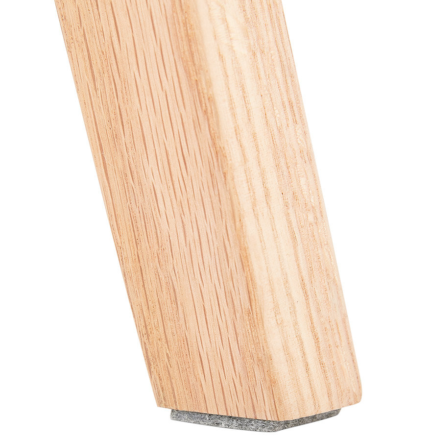 Barkruk Basil velvet blauw met blank houten poten
