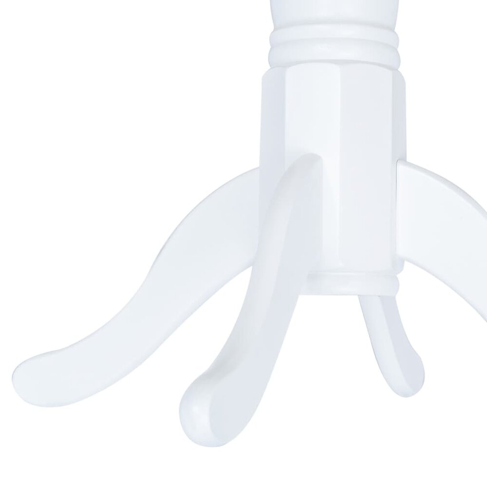 Eethoek Mischa massief rubberwood wit en bruin rond 106cm