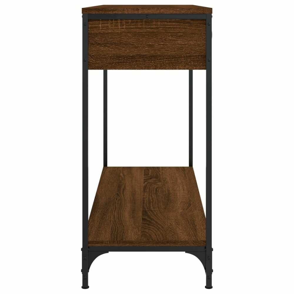 Wandtafel Lucien 100x34,5x75 cm bewerkt hout bruin eikenkleur