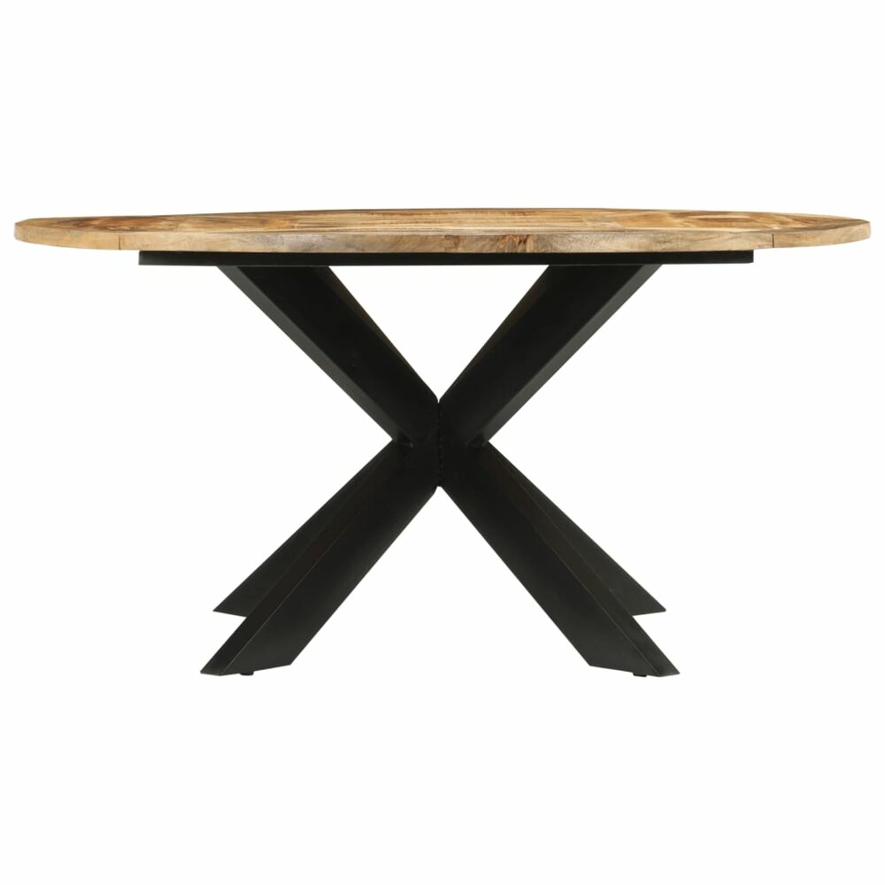 Eettafel Culi &Oslash;150x76 cm massief ruw mangohout