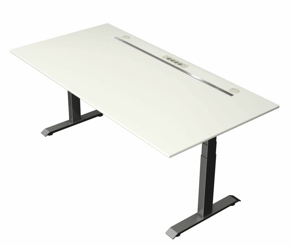 Kerkmann - Zit sta bureau Move Boost 4 - 200x100cm - wit-antraciet