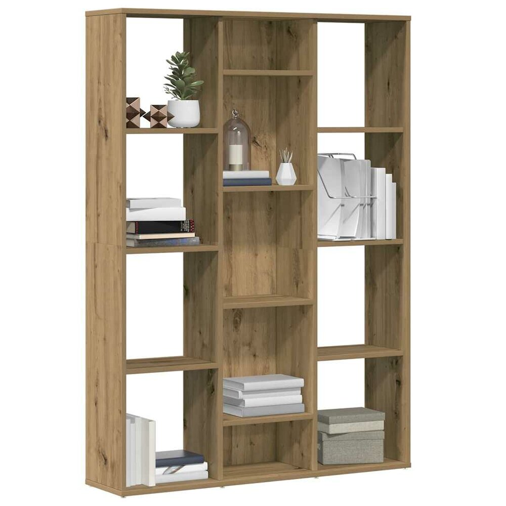Kamerscherm/boekenkast 100x24x140 cm hout eikenkleurig