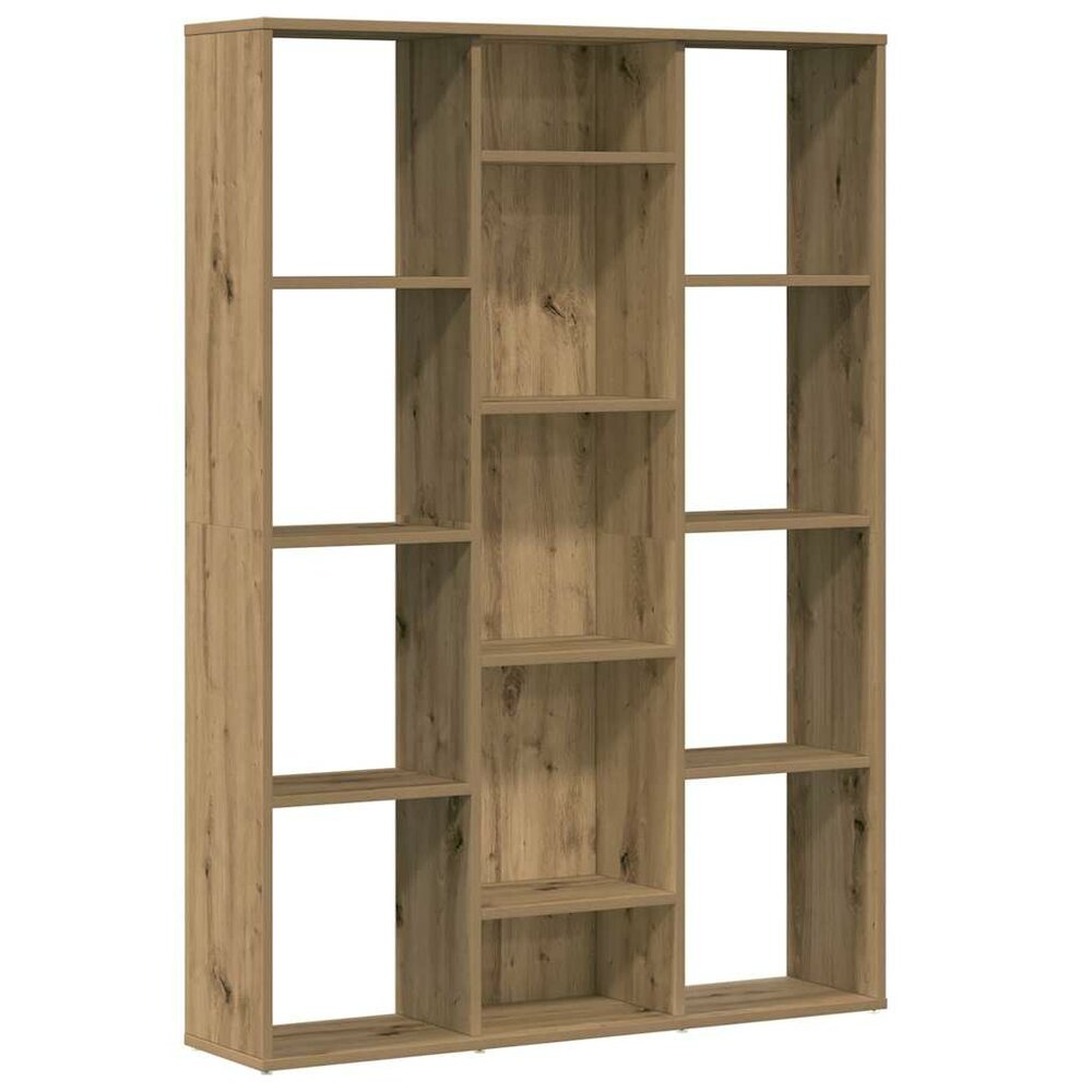 Kamerscherm/boekenkast 100x24x140 cm hout eikenkleurig