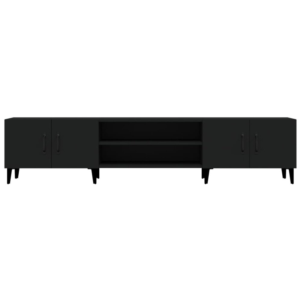 Tv-meubel Gunther 180x31,5x40 cm hout zwart