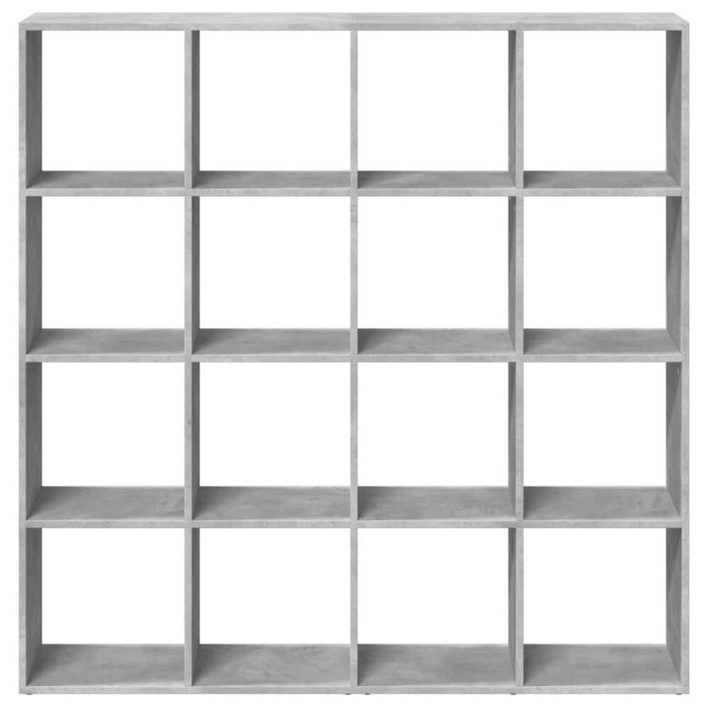 Boekenkast vakkenkast 137,5x29x137,5 cm hout betongrijs