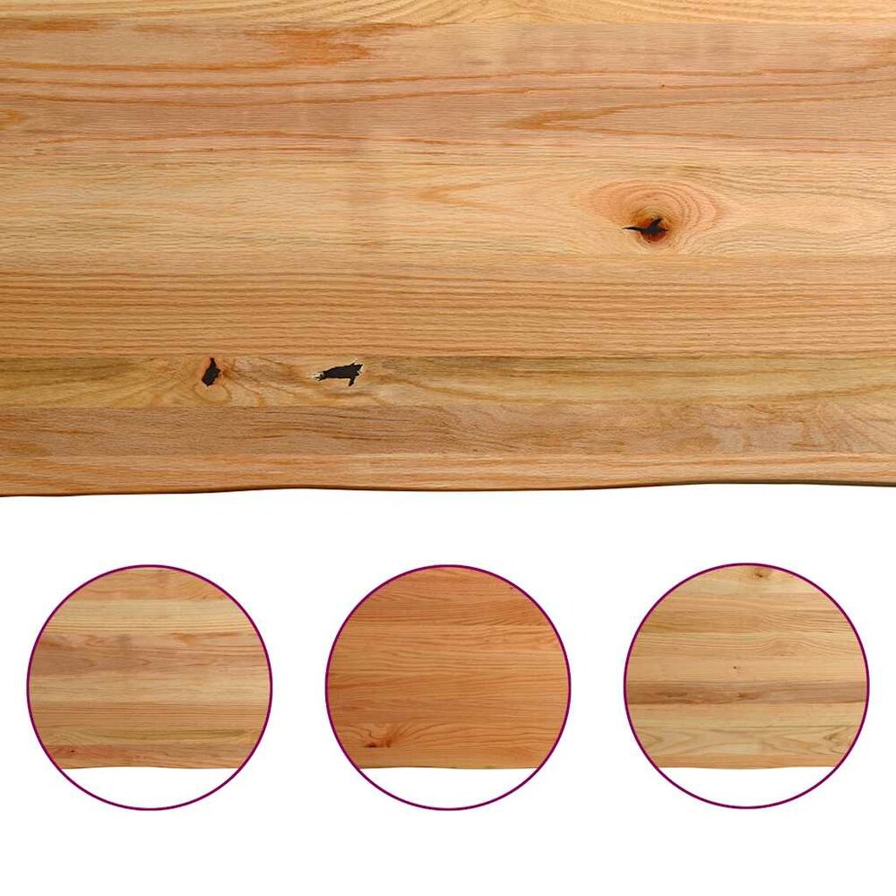 Eettafel Loo met natuurlijke rand 240x120x74 cm massief eikenhout