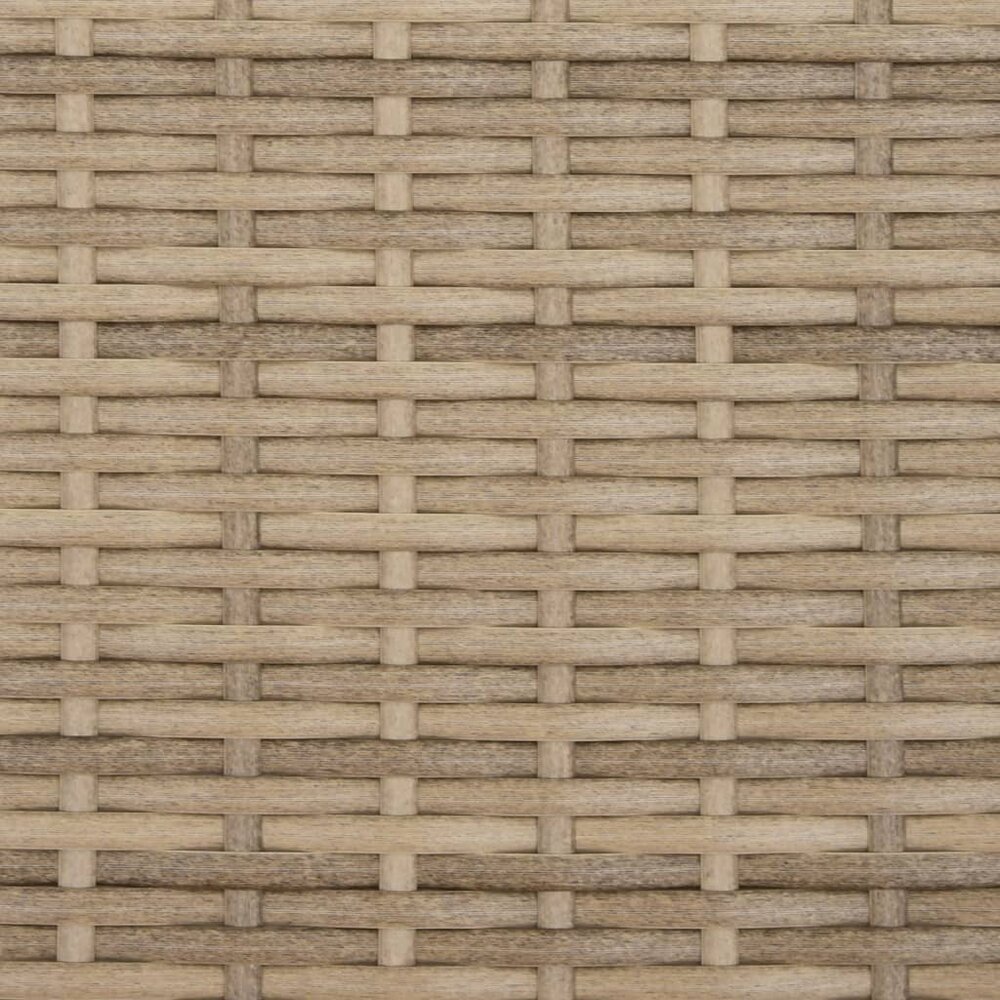 Tuinbank Minoes 2-zits met luifel en voetenbanken poly rattan beige