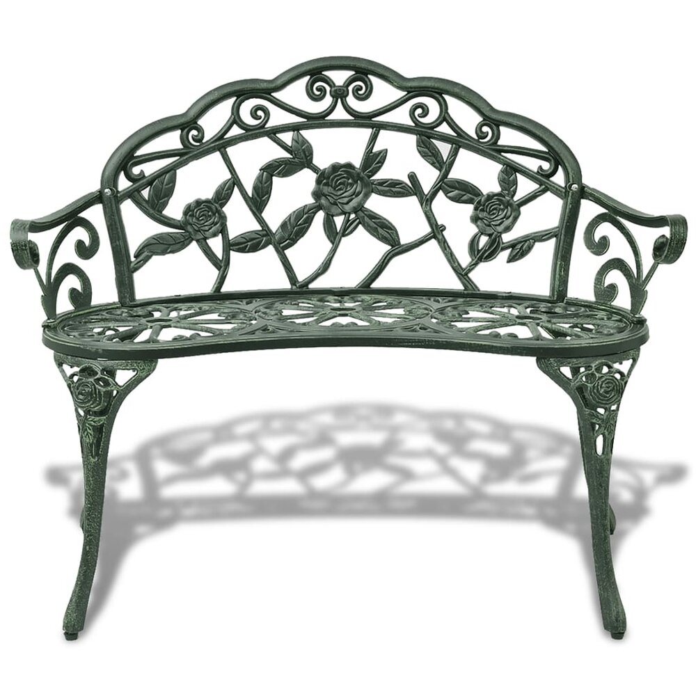 Tuinbank Rococo 100 cm gietaluminium groen
