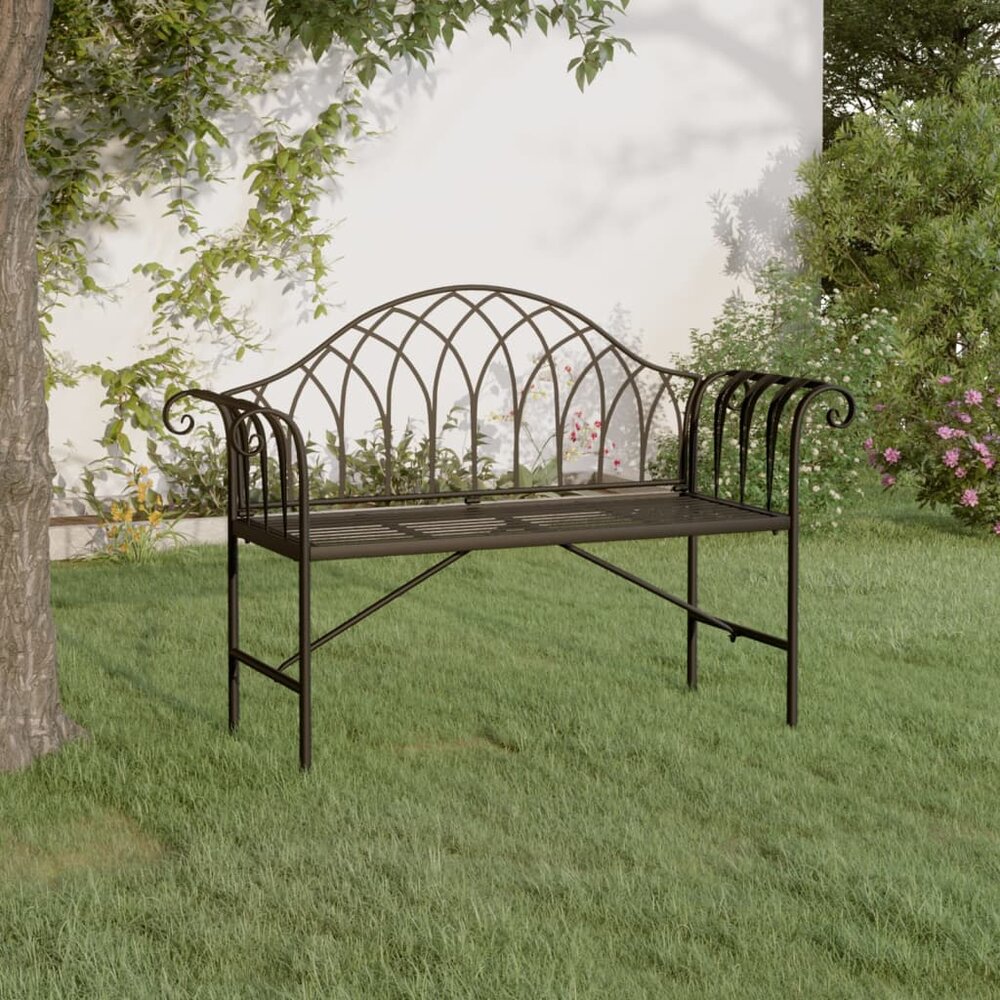 Tuinbank Gothic 2-zits 128 cm staal zwart