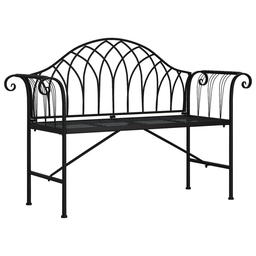Tuinbank Gothic 2-zits 128 cm staal zwart