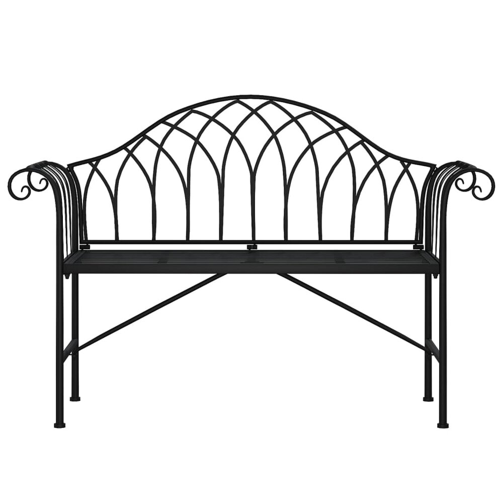 Tuinbank Gothic 2-zits 128 cm staal zwart