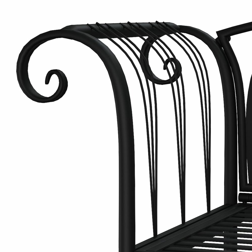 Tuinbank Gothic 2-zits 128 cm staal zwart
