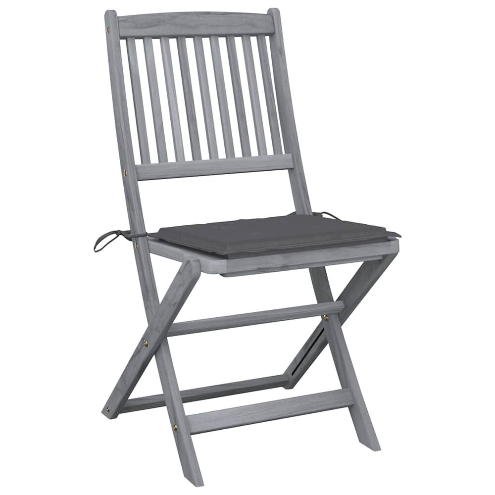 Tuinstoelen Patrick SET 2 st inklapbaar met kussens massief acaciahout