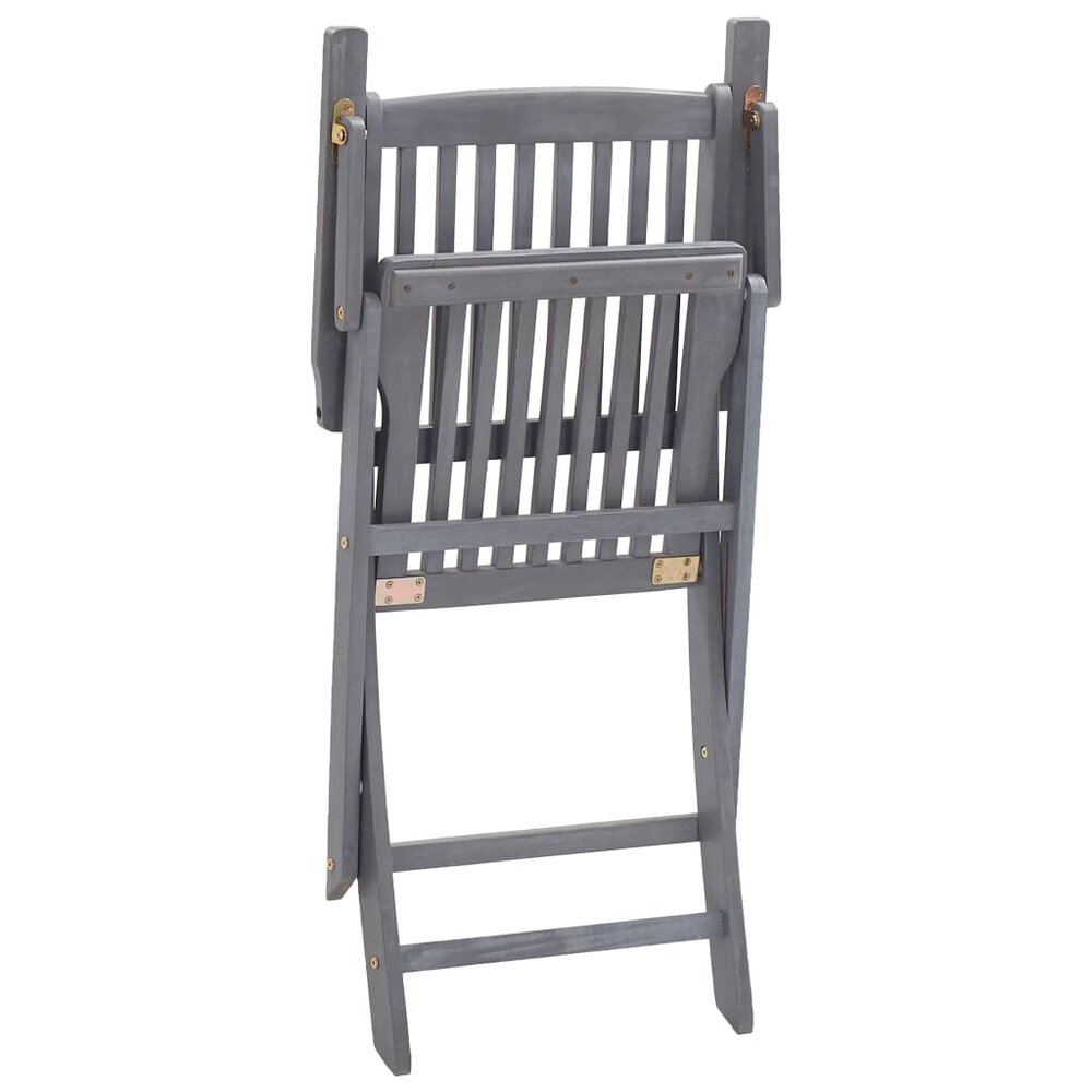 Tuinstoelen Anton SET 2 st inklapbaar met kussens massief acaciahout