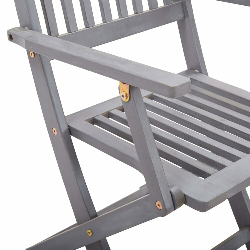 Tuinstoelen Anton SET 2 st inklapbaar met kussens massief acaciahout