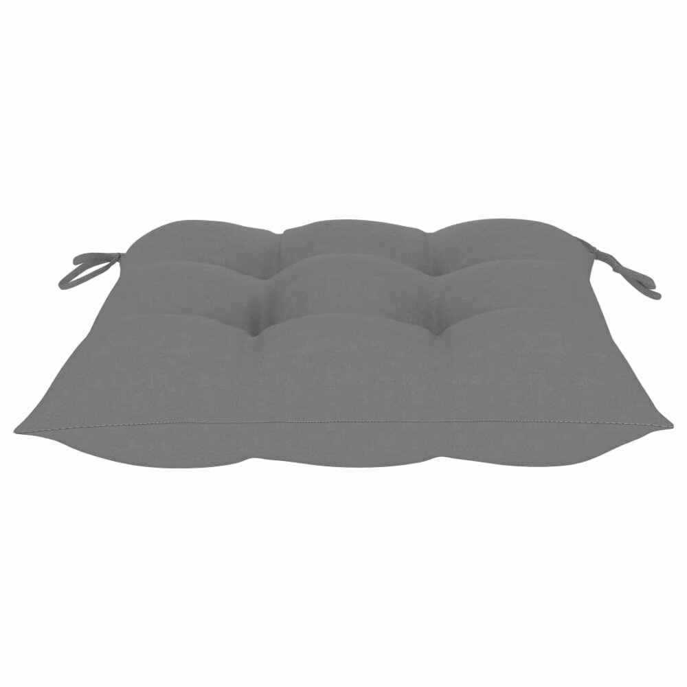 Tuinstoelen Fox SET 2 st inklapbaar met kussens acaciahout grijs