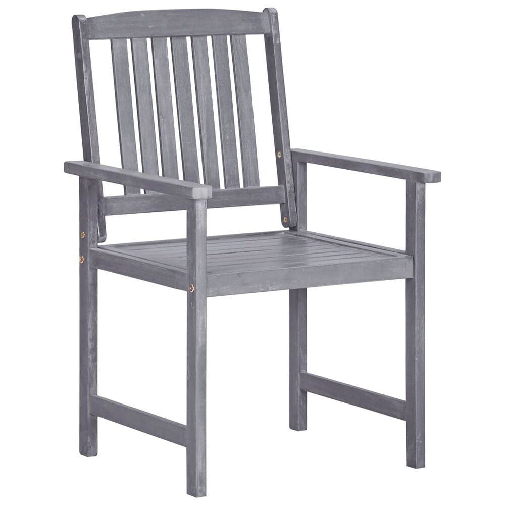Tuinstoelen Francis SET 4 st massief acaciahout grijs